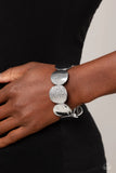 Paparazzi Rippling Record - Silver Bracelet