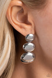 Paparazzi Futuristic Fantasy - Silver Post Earrings