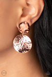 Paparazzi Rush Hour - Copper Clip-On Earrings