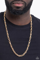 Paparazzi Chopper Hopper - Gold Men’s Necklace