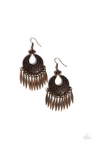 Paparazzi Tribal Charm - Copper Earrings