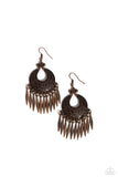 Paparazzi Tribal Charm - Copper Earrings