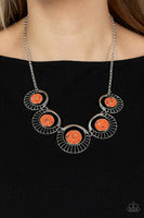 Paparazzi Elliptical Effervescence - Orange Necklace