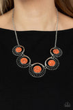 Paparazzi Elliptical Effervescence - Orange Necklace