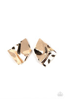 Paparazzi Modern Maverick - Gold Post Earrings