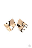 Paparazzi Modern Maverick - Gold Post Earrings