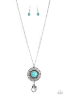 Paparazzi Sahara Suburb - Blue Lanyard Necklace