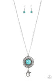 Paparazzi Sahara Suburb - Blue Lanyard Necklace