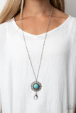 Paparazzi Sahara Suburb - Blue Lanyard Necklace