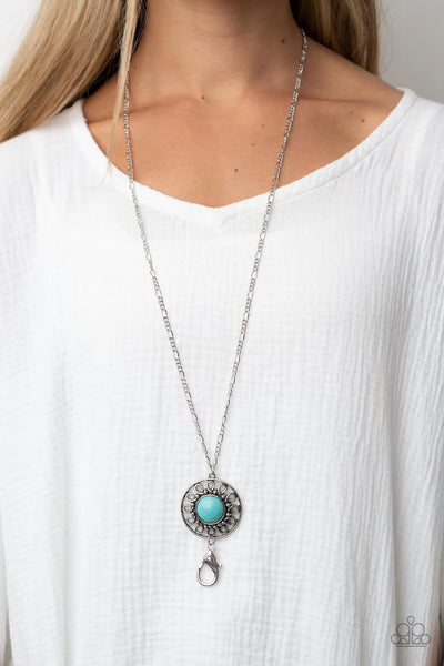 Paparazzi Sahara Suburb - Blue Lanyard Necklace