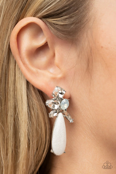 Paparazzi DIY Dazzle - White Post Earrings