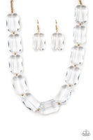 Paparazzi The ICE President - Gold Necklace