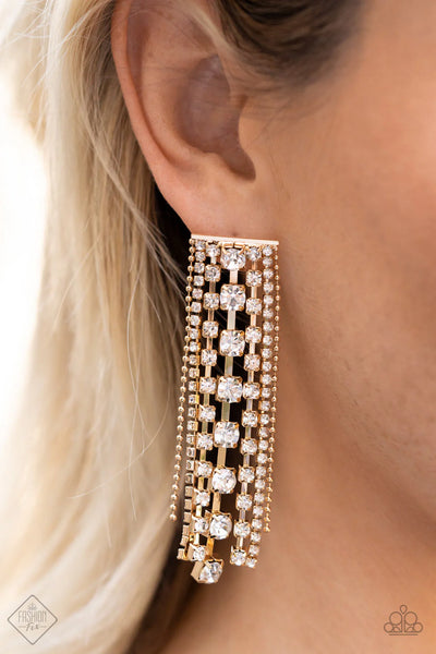 Paparazzi Starry Streamers - Gold Post Earrings
