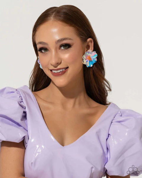 Paparazzi Floating Florals - Multi Post Earrings