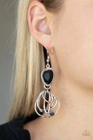 Paparazzi Galactic Drama - Black Earrings