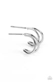 Paparazzi Charming Crescents - Silver Hoop Earrings