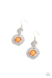 Paparazzi Ocean Orchard - Orange Earrings