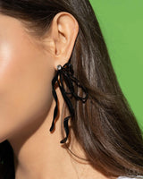 Paparazzi Trendy Tapestry - Black Post Earrings