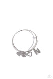 Paparazzi Making It INITIAL - N - Silver Bracelet