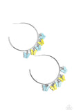 Paparazzi Bemusing Butterflies - Blue Hoop Earrings