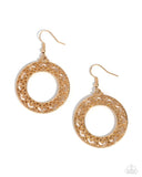 Paparazzi Vineyard Valentine - Gold Earrings