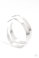 Paparazzi Flat Out Fashionable - Silver Hoop Earrings