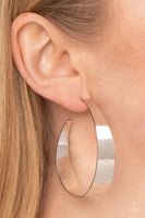 Paparazzi Flat Out Fashionable - Silver Hoop Earrings