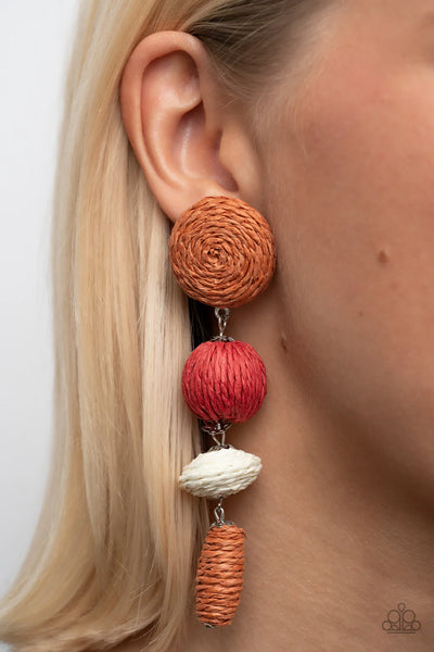 Paparazzi Twine Tango - Multi Post Earrings