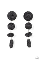 Paparazzi Twine Tango - Black Post Earrings