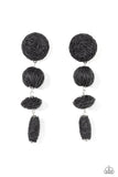 Paparazzi Twine Tango - Black Post Earrings