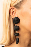 Paparazzi Twine Tango - Black Post Earrings