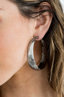 Paparazzi Desert Wanderings - Silver Hoop Earrings