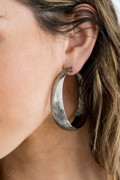 Paparazzi Desert Wanderings - Silver Hoop Earrings