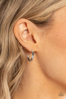 Paparazzi BEVEL Up - Silver Hoop Earrings
