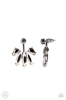 Paparazzi Stunningly Striking - Black Post Earrings