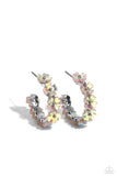 Paparazzi Floral Focus - Pink Hoop Earrings