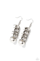 Paparazzi Ocean FROND Property - White Earrings