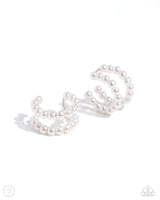 Paparazzi PEARLS Just Want to Have Fun - White Earring Cuff