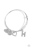 Paparazzi Making It INITIAL - Silver - H Bracelet