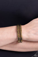 Paparazzi STACKED Up - Brass Bracelet