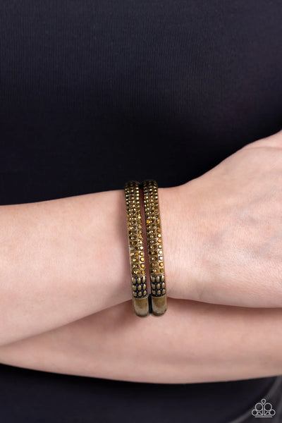 Paparazzi STACKED Up - Brass Bracelet