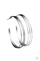 Paparazzi Rimmed Radiance - Black Hoops Earrings