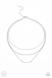 Paparazzi Battle of the Glitz - White Choker Necklace