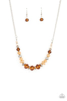 Paparazzi Turn Up The Tea Lights - Brown Necklace