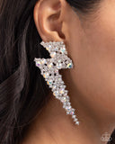 Paparazzi Electric Effulgence - White Earrings