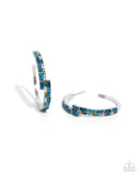 Paparazzi Ritzy Reputation - Blue Hoop Earrings