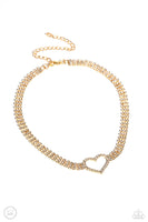 Paparazzi Rows of Romance - Gold Necklace