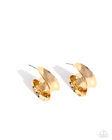 Paparazzi Curly Cadence - Gold Hoop Earrings