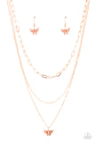 Paparazzi Bountiful Butterflies - Copper Necklace