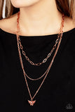 Paparazzi Bountiful Butterflies - Copper Necklace